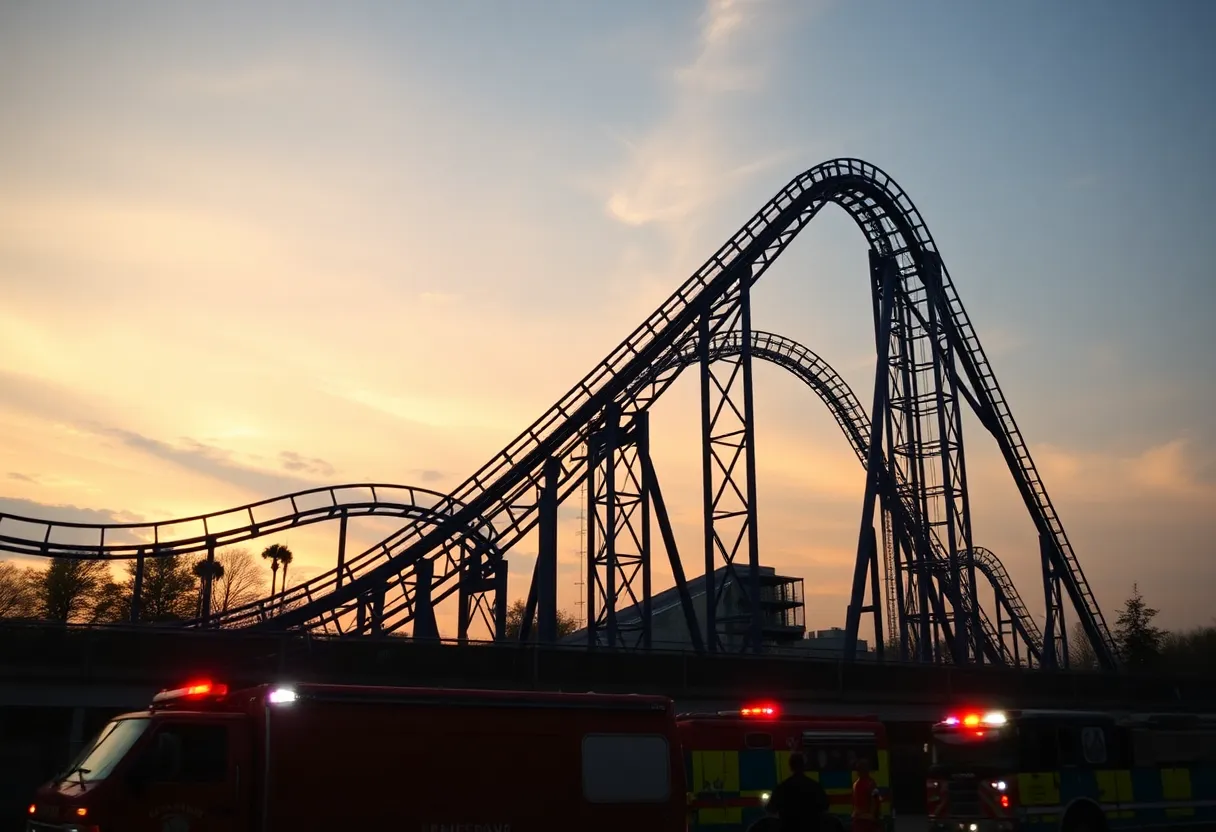 Tempesto roller coaster at Busch Gardens Williamsburg