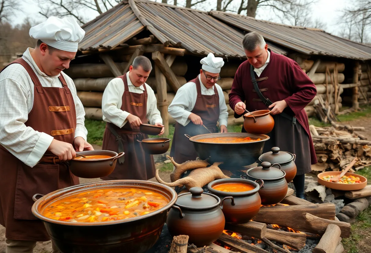 Demonstration of colonial cooking methods