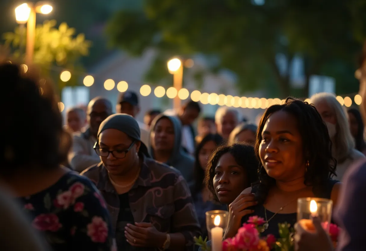 Community members gathering to remember lost loved ones in Richmond.