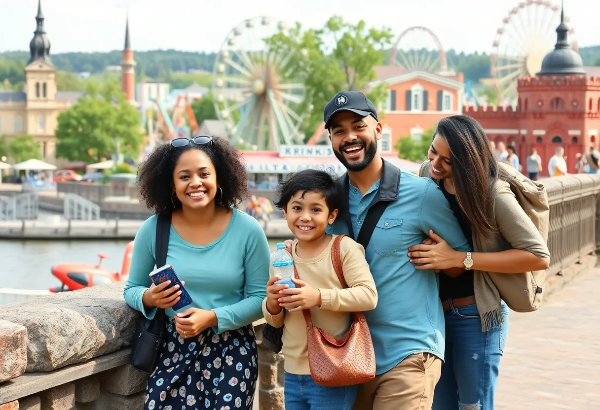 Family enjoying activities in Williamsburg, Virginia