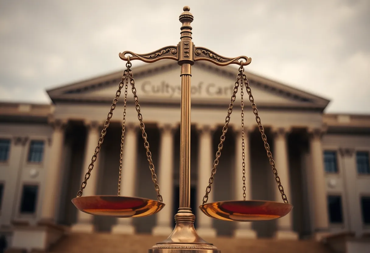 Scales of justice symbolizing ethical investigation in politics