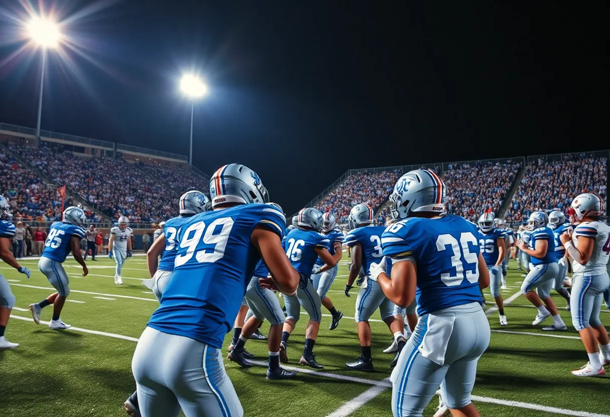 Old Dominion University football team during a game