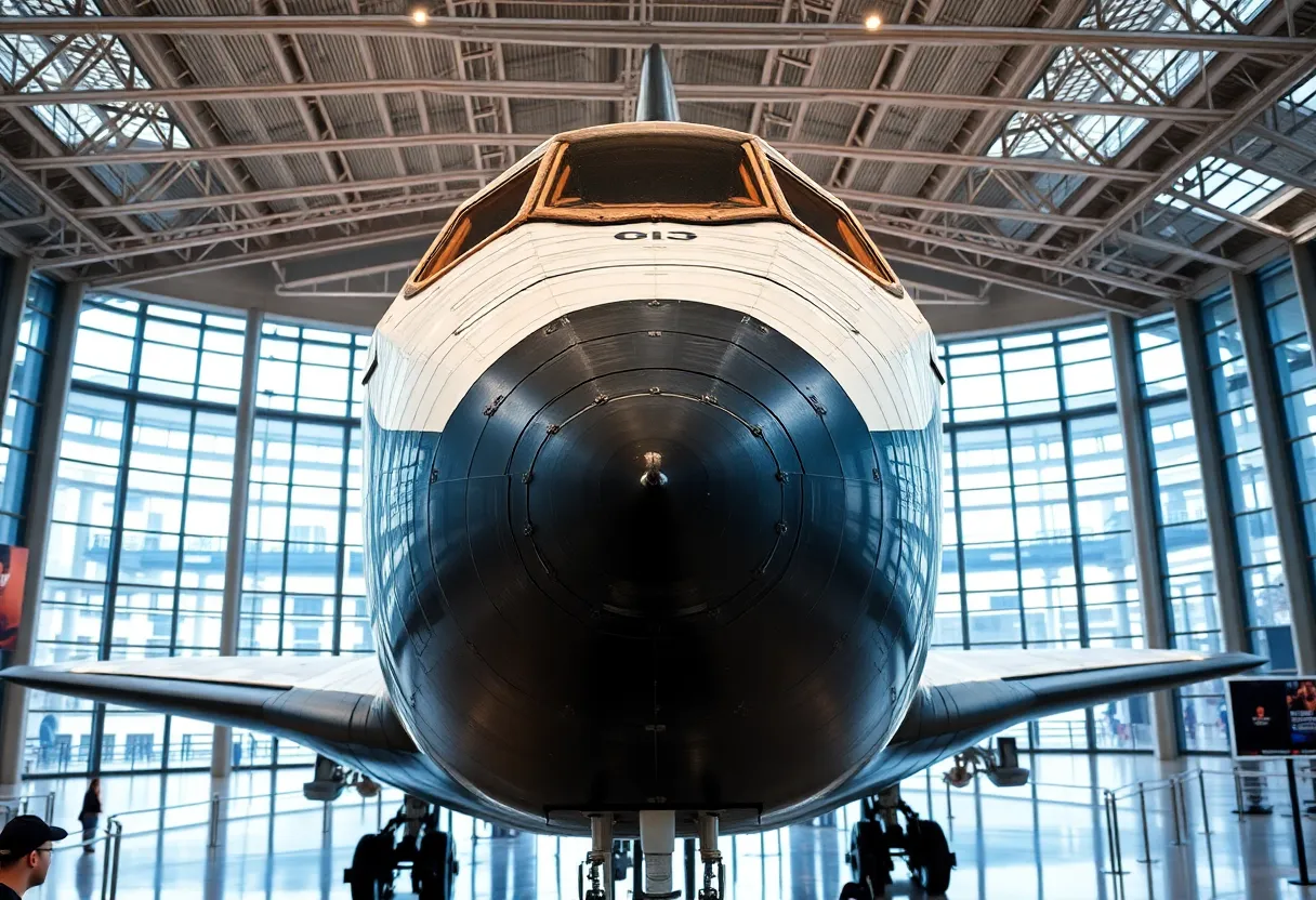 Space Shuttle Discovery on display at the museum