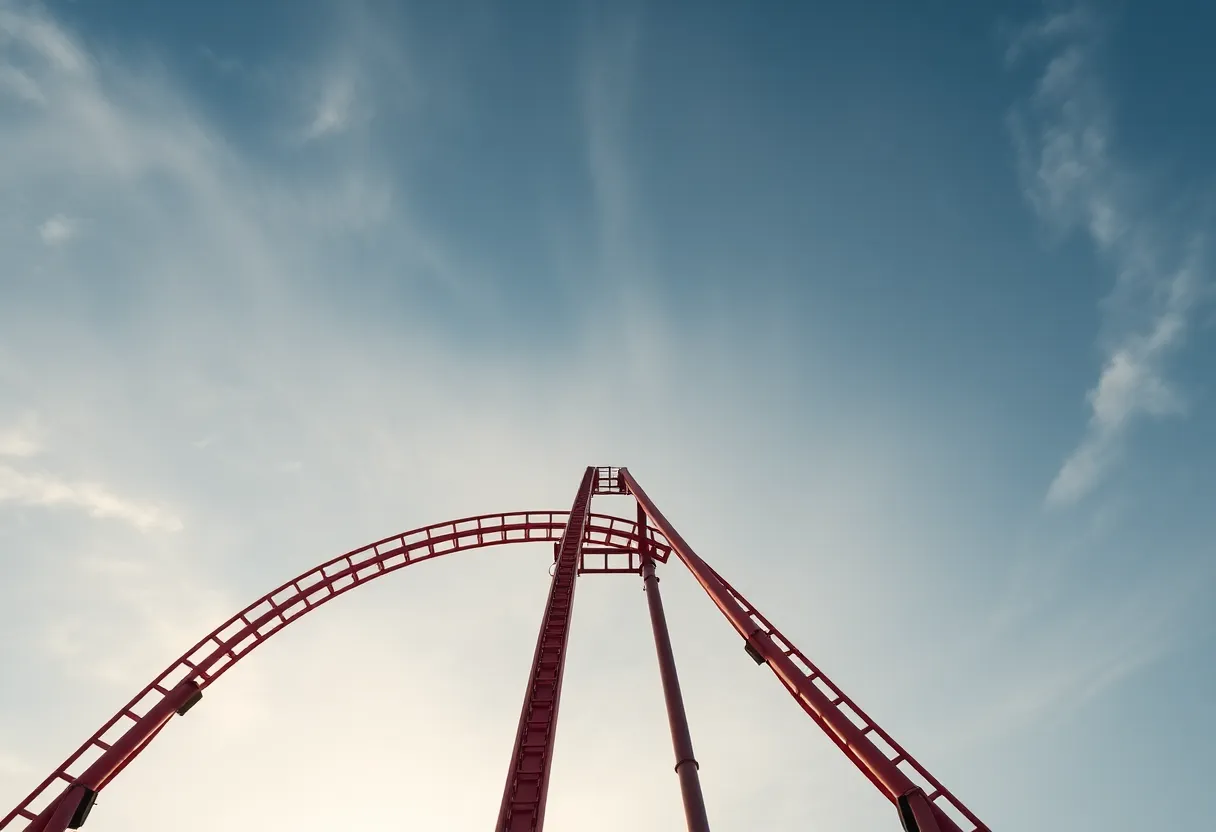 Tempesto roller coaster at Busch Gardens in Williamsburg