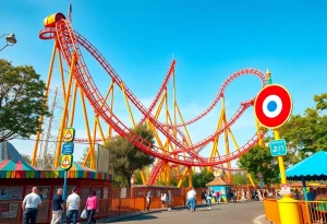 Tempesto roller coaster at Busch Gardens Williamsburg.