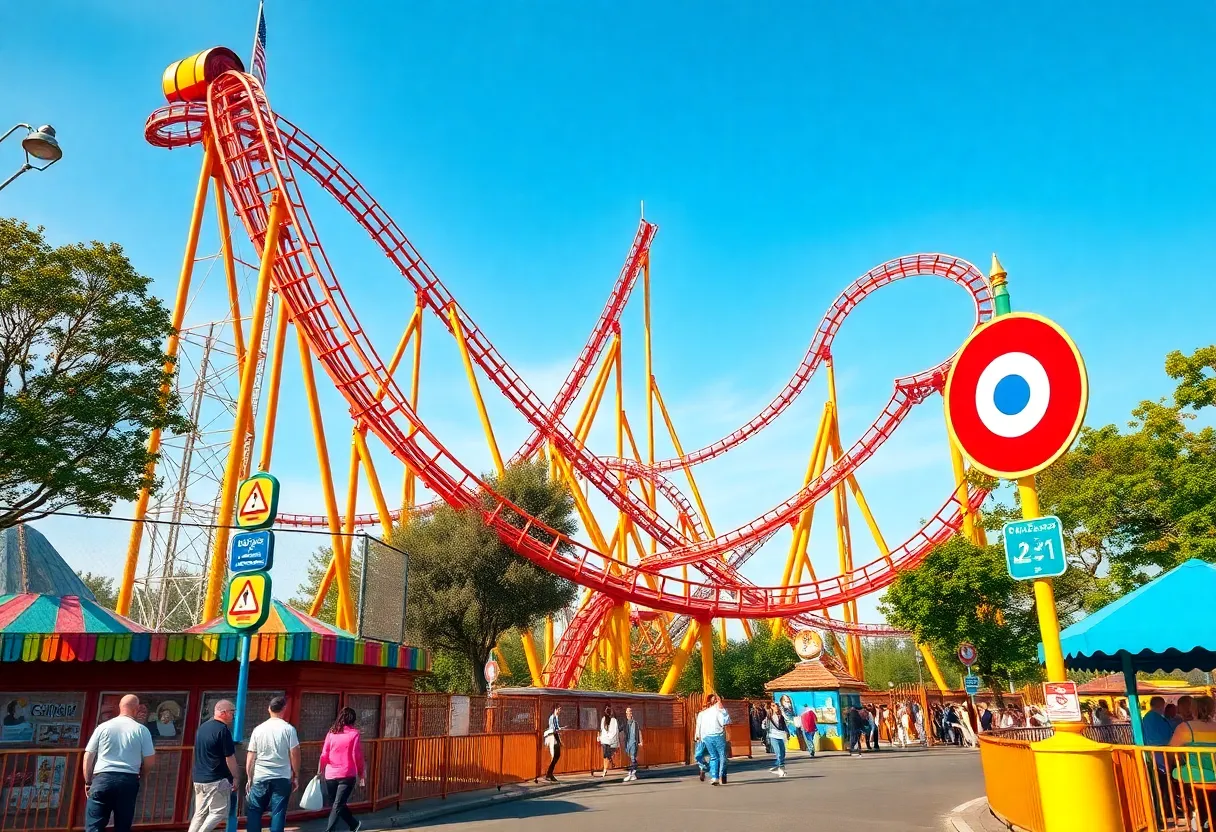 Tempesto roller coaster at Busch Gardens Williamsburg.