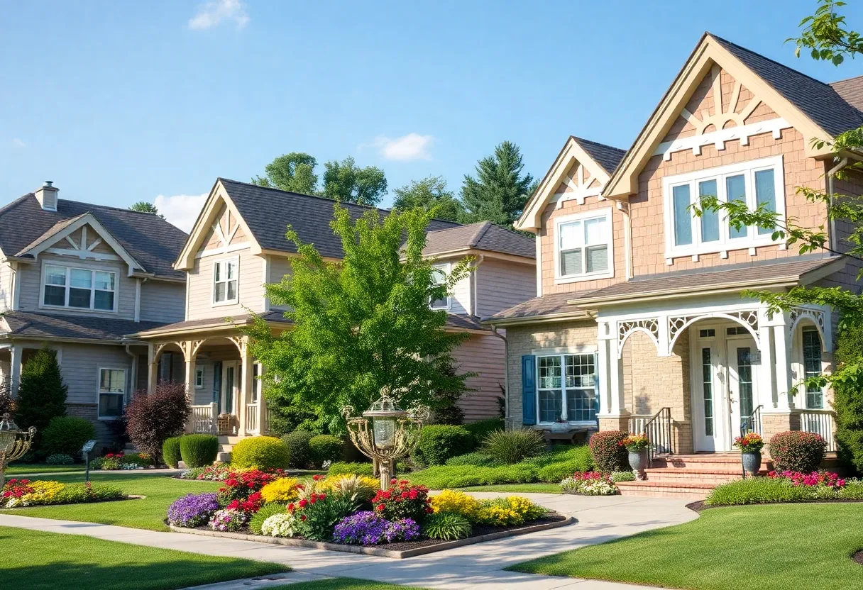 Beautiful homes in a Williamsburg neighborhood